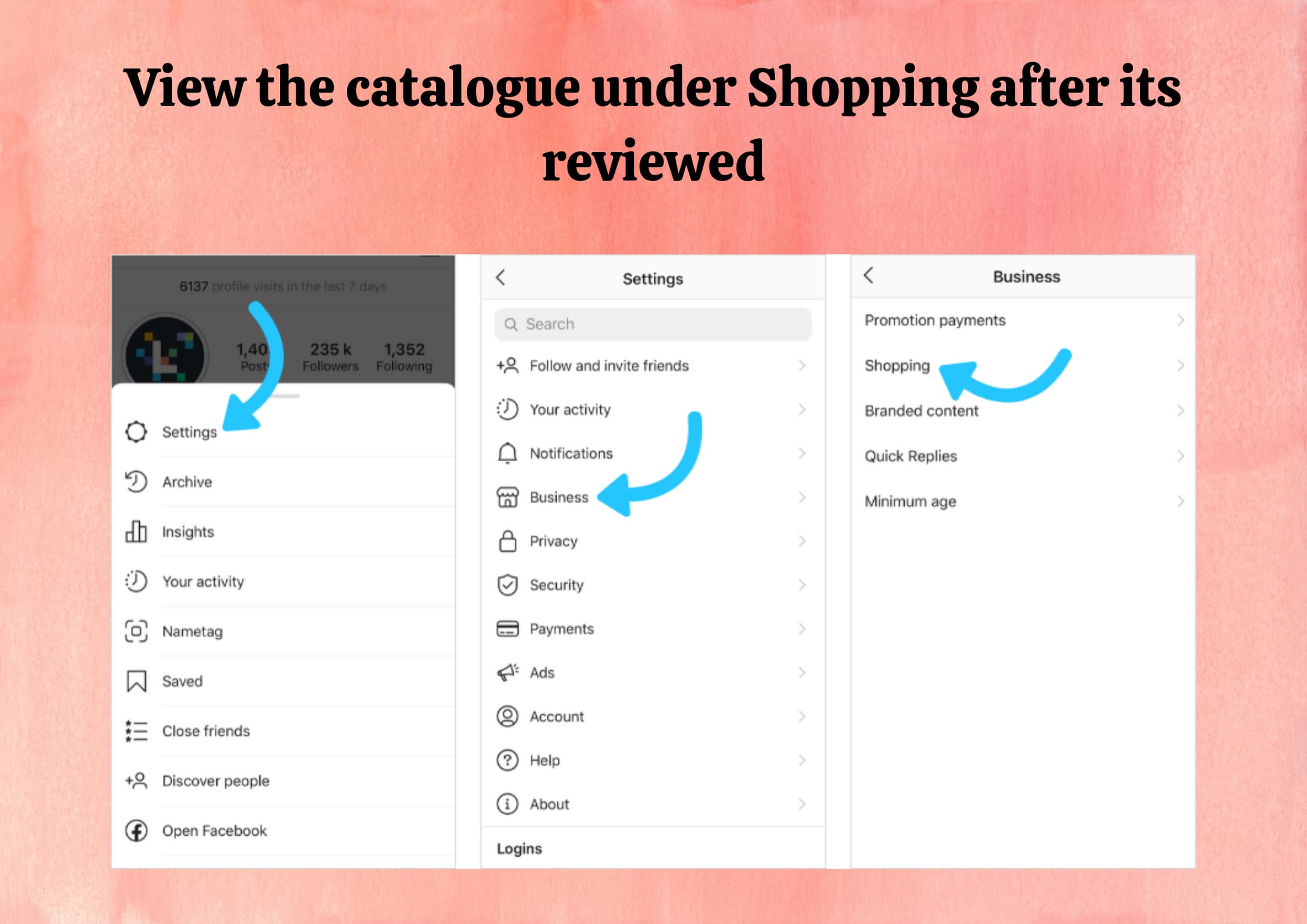 Steps to review if your IG account is Shopping enabled